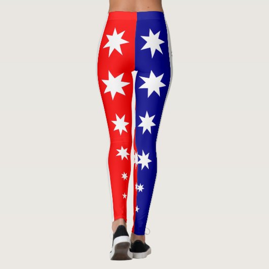 Leggings Couleurs du drapeau australien ~Kangaroo ~ Design  (Dos)