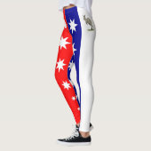 Leggings Couleurs du drapeau australien ~Kangaroo ~ Design  (Gauche)