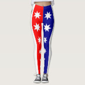 Leggings Couleurs du drapeau australien ~Kangaroo ~ Design  (Devant)