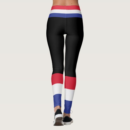Leggings Couleurs du drapeau français. (Dos)