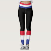 Leggings Couleurs du drapeau français. (Devant)