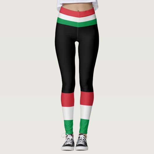 Leggings Couleurs du drapeau italien. (Devant)