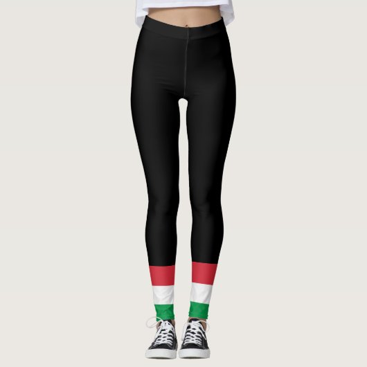 Leggings Couleurs du drapeau italien. (Devant)