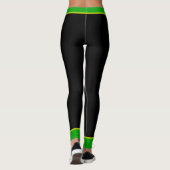 Leggings Couleurs du drapeau jamaïcain Texte vertical Jambe (Dos)