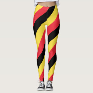 Leggings Couleurs du drapeau national de Belgique Diagonale