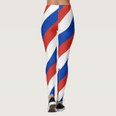 Leggings Couleurs du drapeau national de la Russie diagonal (Dos)