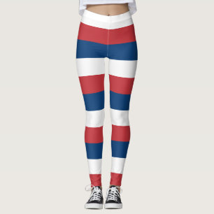 Leggings Couleurs du drapeau national de Serbie Horizontale
