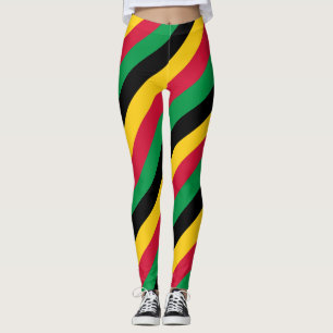 Leggings Couleurs du drapeau national de Vanuatu Diagonal s