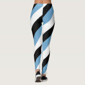 Leggings Couleurs du drapeau national du Botswana diagonale (Dos)