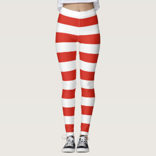 Leggings Couleurs du drapeau national du Canada rayées hori