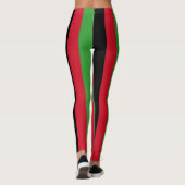 Leggings Couleurs du drapeau national du Malawi triées vert (Dos)