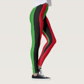Leggings Couleurs du drapeau national du Malawi triées vert (Droite)