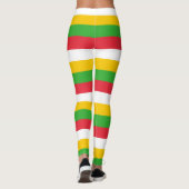 Leggings Couleurs du drapeau national du Myanmar horizontal (Dos)