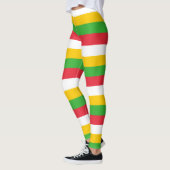 Leggings Couleurs du drapeau national du Myanmar horizontal (Gauche)