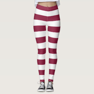 Leggings Couleurs du drapeau national du Qatar horizontales