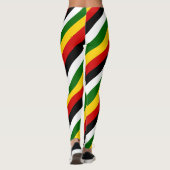 Leggings Couleurs du drapeau national du Zimbabwe diagonale (Dos)