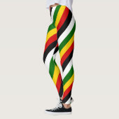Leggings Couleurs du drapeau national du Zimbabwe diagonale (Gauche)
