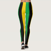 Leggings Couleurs du drapeau national jamaïcain triées vert (Dos)
