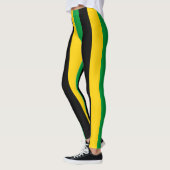 Leggings Couleurs du drapeau national jamaïcain triées vert (Gauche)