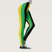Leggings Couleurs du drapeau national jamaïcain triées vert (Droite)
