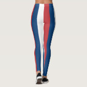 Leggings Couleurs du drapeau national serbe triées vertical (Dos)