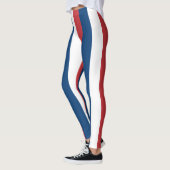 Leggings Couleurs du drapeau national serbe triées vertical (Gauche)