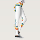 Leggings Couleurs et blanc Style de bloc de tube 80's tenda (Droite)
