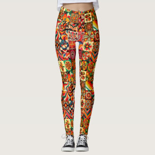 Leggings Couleurs et style rétro des années 1970 sur une pa