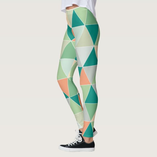 Leggings Couleurs géométriques/triangles/néon PixDezines (Gauche)