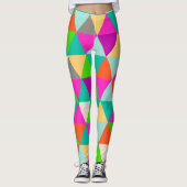 Leggings Couleurs géométriques/triangles/néon PixDezines (Devant)