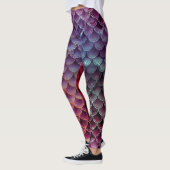 Leggings Couleurs mauves, bleues, rouges Conception des éch (Gauche)