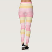 Leggings Couleurs modernes rose jaune blanc Modèle tendance (Dos)