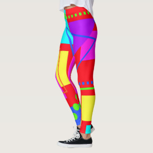 Leggings COULEURS NEON MOTIF 80S cool DES HUIT ANNÉES
