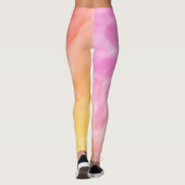Leggings Couleurs pastel aquarelle peinte (Dos)