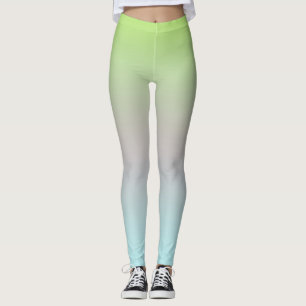 Leggings Couleurs pastel lumineuses Bleu bleu rose vert