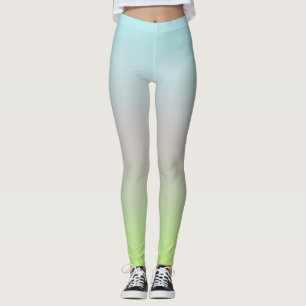 Leggings Couleurs pastel lumineuses Bleu bleu rose vert