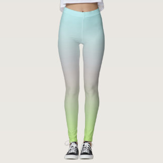 Leggings Couleurs pastel lumineuses Bleu bleu rose vert