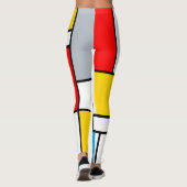 Leggings Couleurs primaires géométriques monodriques lignes (Dos)