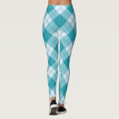 Leggings Couleurs printanières motif bleu clair et blanc (Dos)