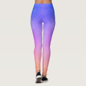 Leggings Couleurs rayonnantes rose pourpre et bleu Dreamy (Dos)