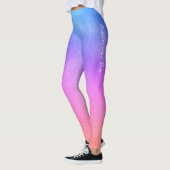 Leggings Couleurs rayonnantes rose pourpre et bleu Dreamy (Gauche)