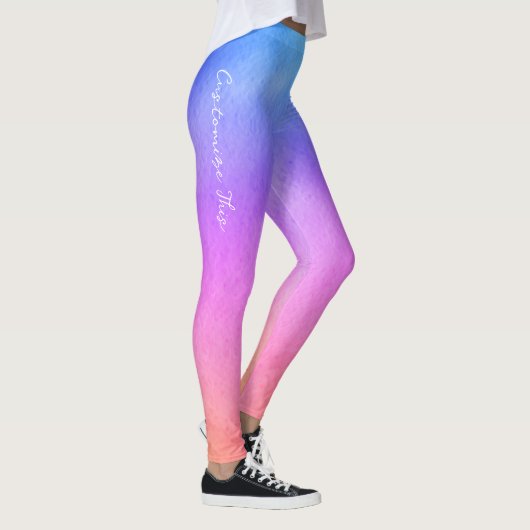 Leggings Couleurs rayonnantes rose pourpre et bleu Dreamy (Droite)
