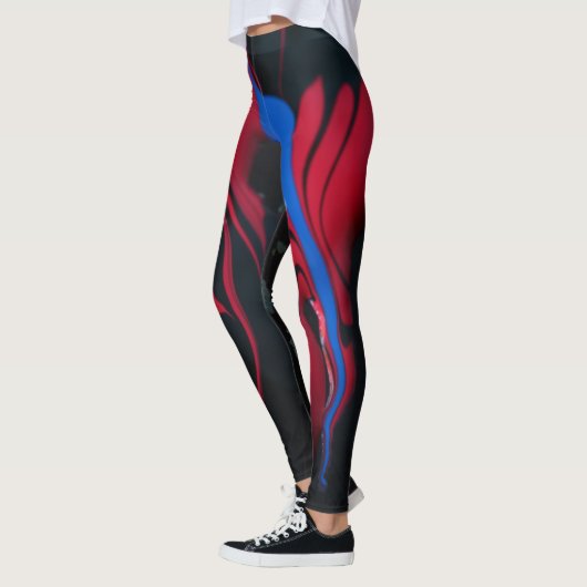 Leggings Couleurs rouges et bleues (Gauche)