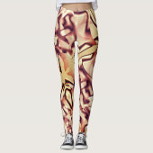 Leggings Couleurs rouges ou bordeaux, beige (Devant)