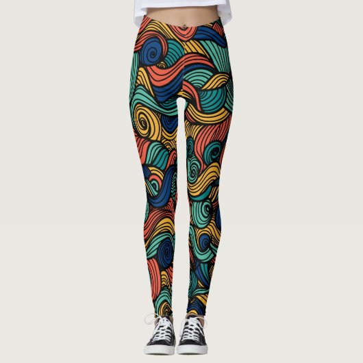 Leggings Couleurs scintillantes - dynamisme pour votre mais (Devant)