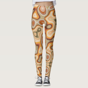 Leggings Couleurs vintages torsadées tourbillonnant liqué