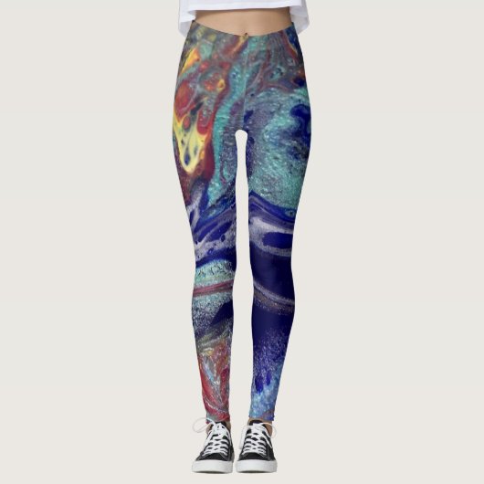 Leggings Couleurs violettes de chaos (Devant)
