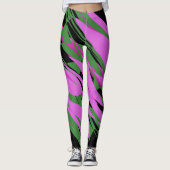 Leggings Couleurs violettes vert noir (Devant)
