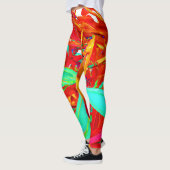 Leggings Couleurs vives Motif Abstrait (Gauche)