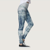 Leggings Country Charm Horses Train Bicycle 1871 Lithograph (Droite)